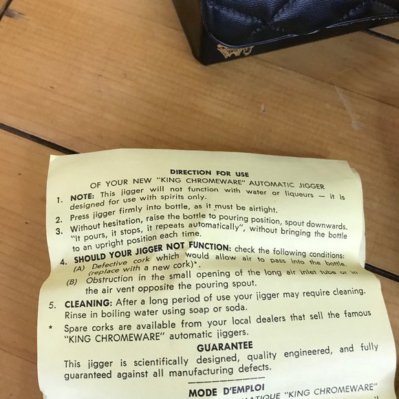 King Chromeware Deluxe Golden Flow Auto Spirit Jigger Vintage MCM Atomic Chrome - Picture 4 of 10